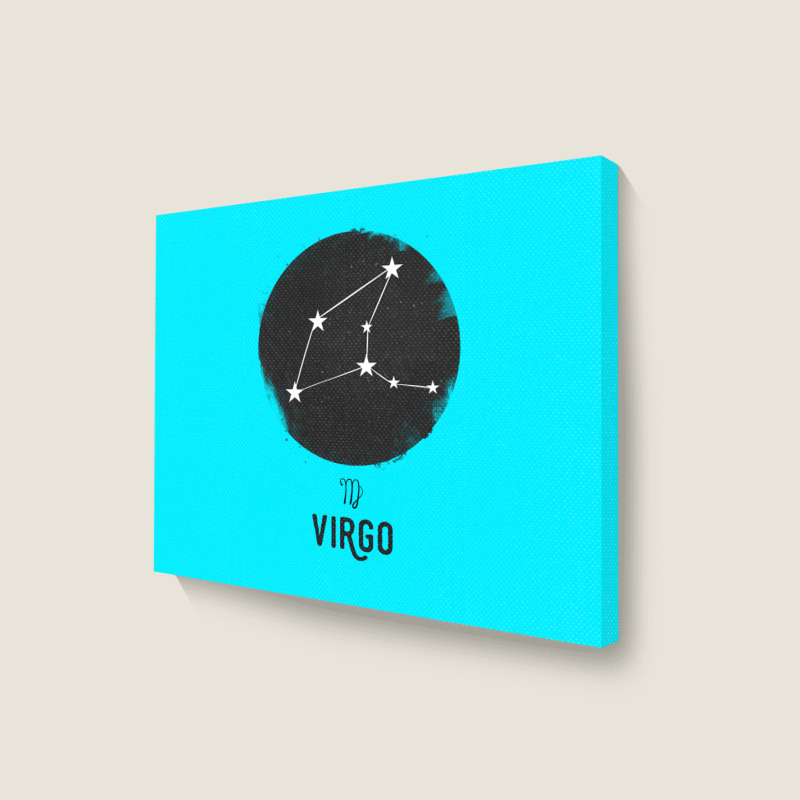 Minimal Virgo Zodiac Sign Landscape Canvas Print | Artistshot