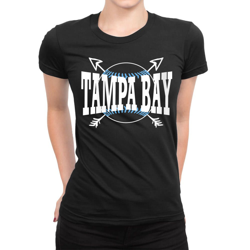 Womens Traditional Tampa Bay Classic Tb Original Tampa Bay Baseball V Ladies Fitted T-Shirt by cm-arts | Artistshot