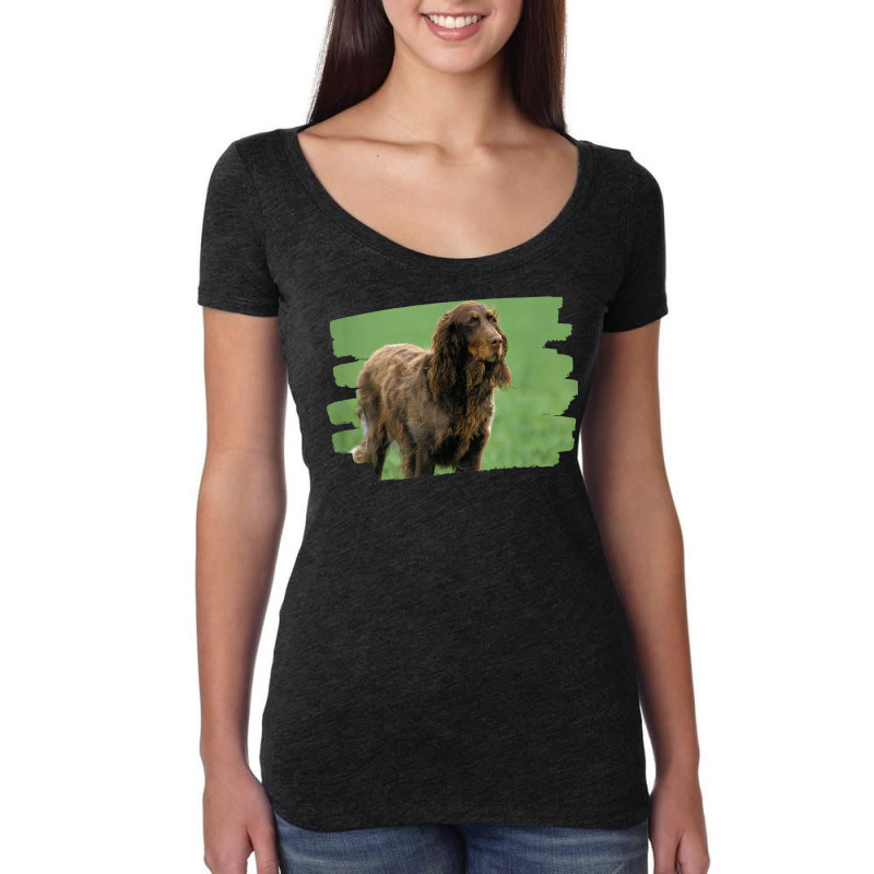 Picardy Spaniel Dog Lover Women's Triblend Scoop T-shirt by Scarlets | Artistshot