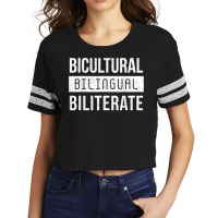 Bicultural Bilingual Bilterate Language Spanish Teacher Esl T Shirt Scorecard Crop Tee | Artistshot