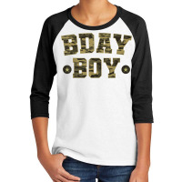 Camouflage Birthday Military Soldier Bday Boy Celebration T Shirt Youth 3/4 Sleeve | Artistshot