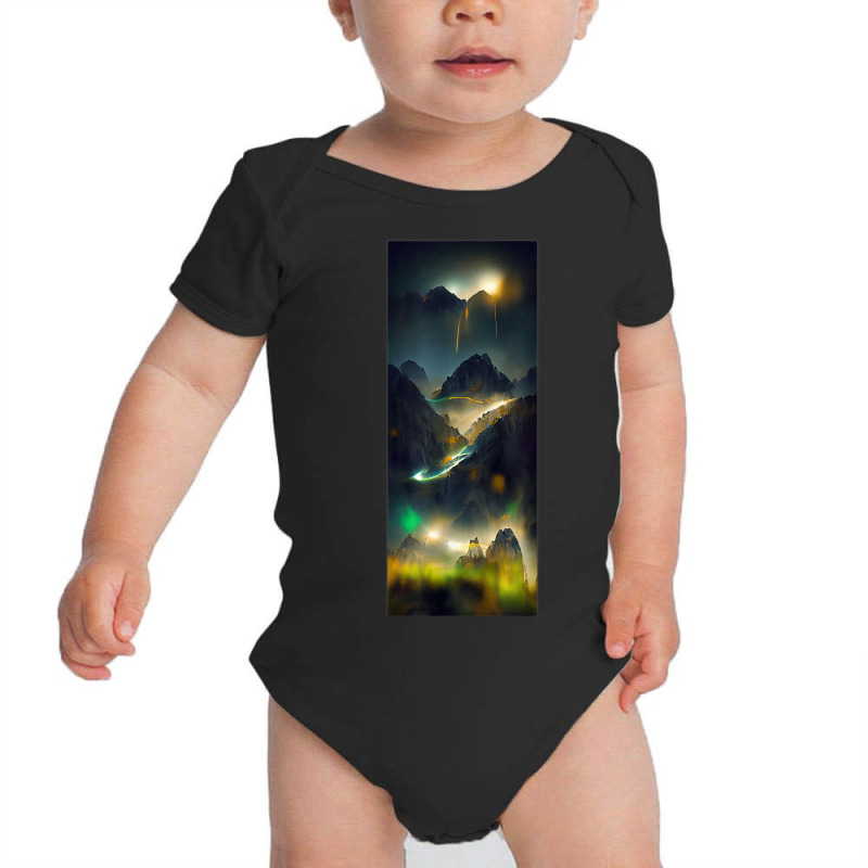 Quasar In Motion Across The Night Sky Mountain Blur Northern Baby Bodysuit by Hulk | Artistshot