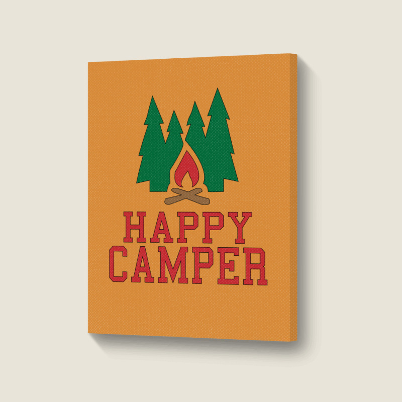 Happy Camper Portrait Canvas Print | Artistshot