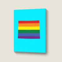 Colorado Rainbow Flag Portrait Canvas Print | Artistshot