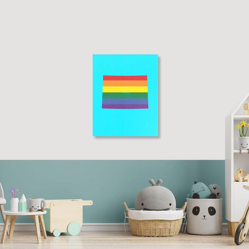 Colorado Rainbow Flag Portrait Canvas Print | Artistshot