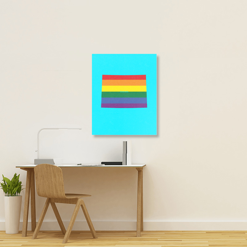 Colorado Rainbow Flag Portrait Canvas Print | Artistshot