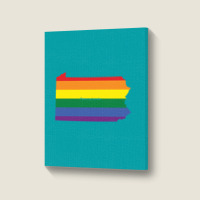 Pennsylvania Rainbow Flag Portrait Canvas Print | Artistshot