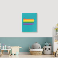 Pennsylvania Rainbow Flag Portrait Canvas Print | Artistshot