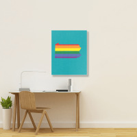 Pennsylvania Rainbow Flag Portrait Canvas Print | Artistshot