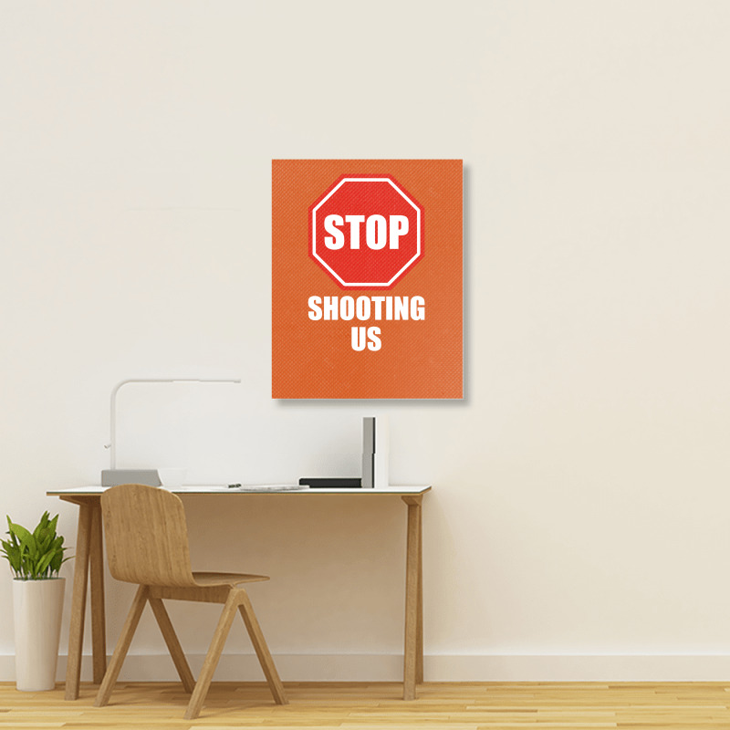 Stop Shooting Us - Black Lives Matter Portrait Canvas Print | Artistshot