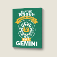Gemini -i Am A Gemini Portrait Canvas Print | Artistshot