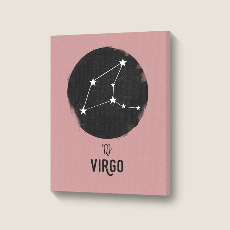 Minimal Virgo Zodiac Sign Portrait Canvas Print | Artistshot