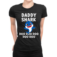 Mens Pinkfong Daddy Shark Official T Shirt Ladies Fitted T-shirt | Artistshot