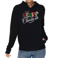 Merry Christmas 2022 Leopard Buffalo Red Plaid Xmas Lights Lightweight Hoodie | Artistshot