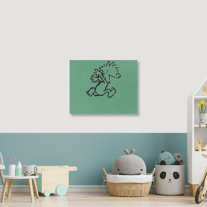 Calvin & Hobbes Comic Running Naked Landscape Canvas Print | Artistshot