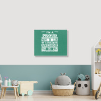 Proud Mom In Law Of A Freaking Awesome Son In Law Landscape Canvas Print | Artistshot