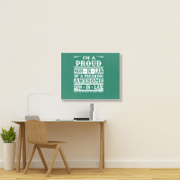 Proud Mom In Law Of A Freaking Awesome Son In Law Landscape Canvas Print | Artistshot