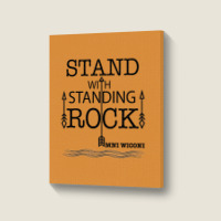 Stand With Standing Rock Portrait Canvas Print | Artistshot