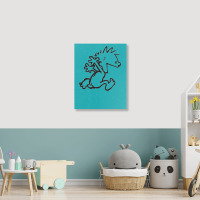 Calvin & Hobbes Comic Running Naked Portrait Canvas Print | Artistshot