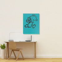 Calvin & Hobbes Comic Running Naked Portrait Canvas Print | Artistshot