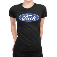 Fuck Distressed Ladies Fitted T-shirt | Artistshot