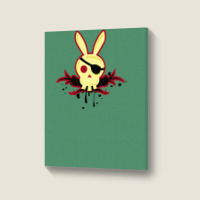 Bunny Skull And Crosscarrots Portrait Canvas Print | Artistshot