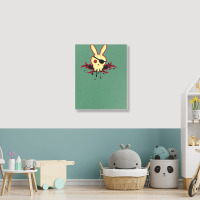 Bunny Skull And Crosscarrots Portrait Canvas Print | Artistshot