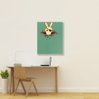 Bunny Skull And Crosscarrots Portrait Canvas Print | Artistshot