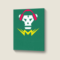 Bubstep Music Skull Portrait Canvas Print | Artistshot