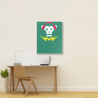 Bubstep Music Skull Portrait Canvas Print | Artistshot