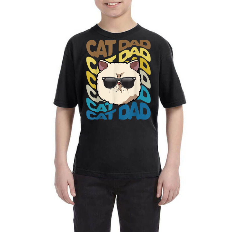 Retro Vintage Cool Exotic Shorthair Cat Dad Kitty Dad Youth Tee by Scout | Artistshot