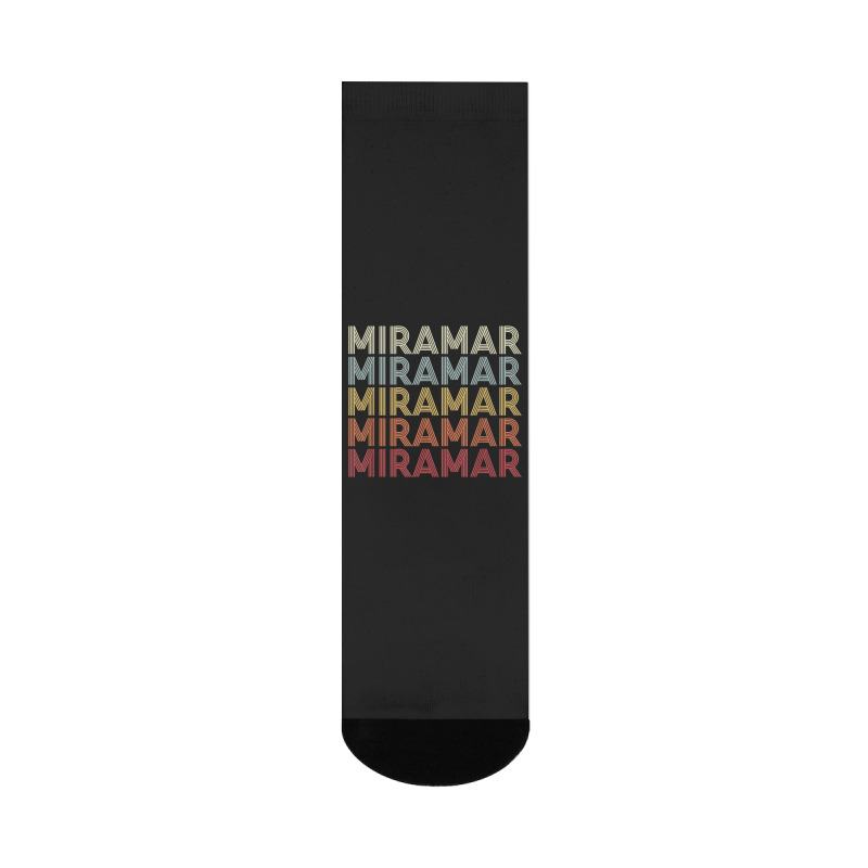 Miramar Florida Miramar Fl Retro Vintage Text Crew Socks | Artistshot