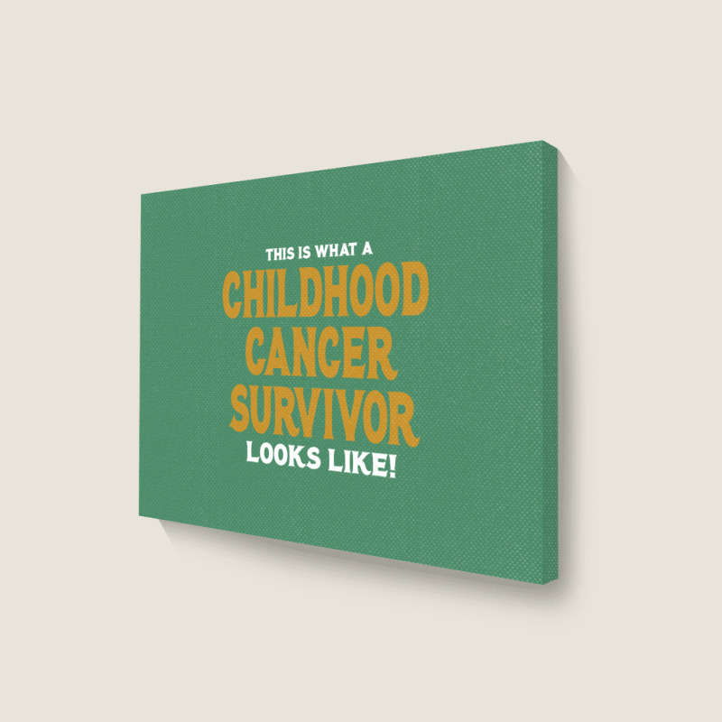 Never Underestimate The Strength Of A Childhood Cancer Warrior Landscape Canvas Print | Artistshot