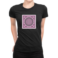 Flower Of Life Sacred Geometry Metatrons Cube Symbol Healing And Balan Ladies Fitted T-shirt | Artistshot