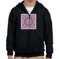 Flower Of Life Sacred Geometry Metatrons Cube Symbol Healing And Balan Youth Zipper Hoodie | Artistshot