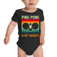 Ping Pong Therapy Design Table Tennis Baby Bodysuit | Artistshot