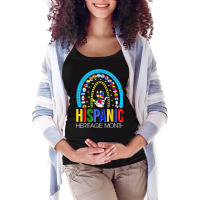 National Hispanic Heritage Month Rainbow Latin Flags Maternity Scoop Neck T-shirt | Artistshot