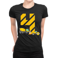 Kids 4th Birthday Boy Construction Worker Construction Site T Shirt Ladies Fitted T-shirt | Artistshot