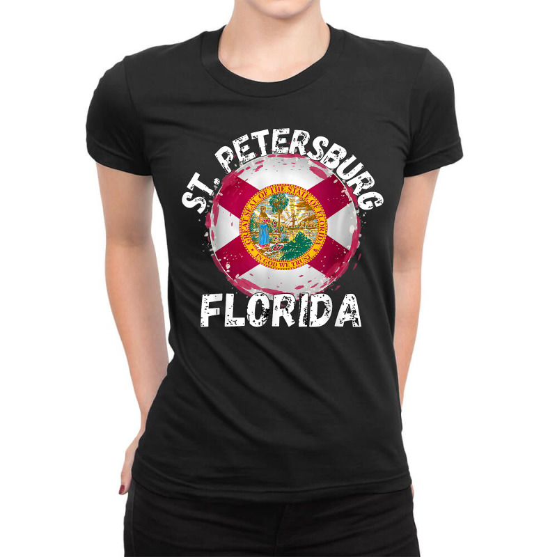 Retro St. Petersburg Florida Apparel Ladies Fitted T-Shirt by Fly | Artistshot