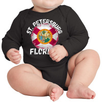 Retro St. Petersburg Florida Apparel Long Sleeve Baby Bodysuit | Artistshot