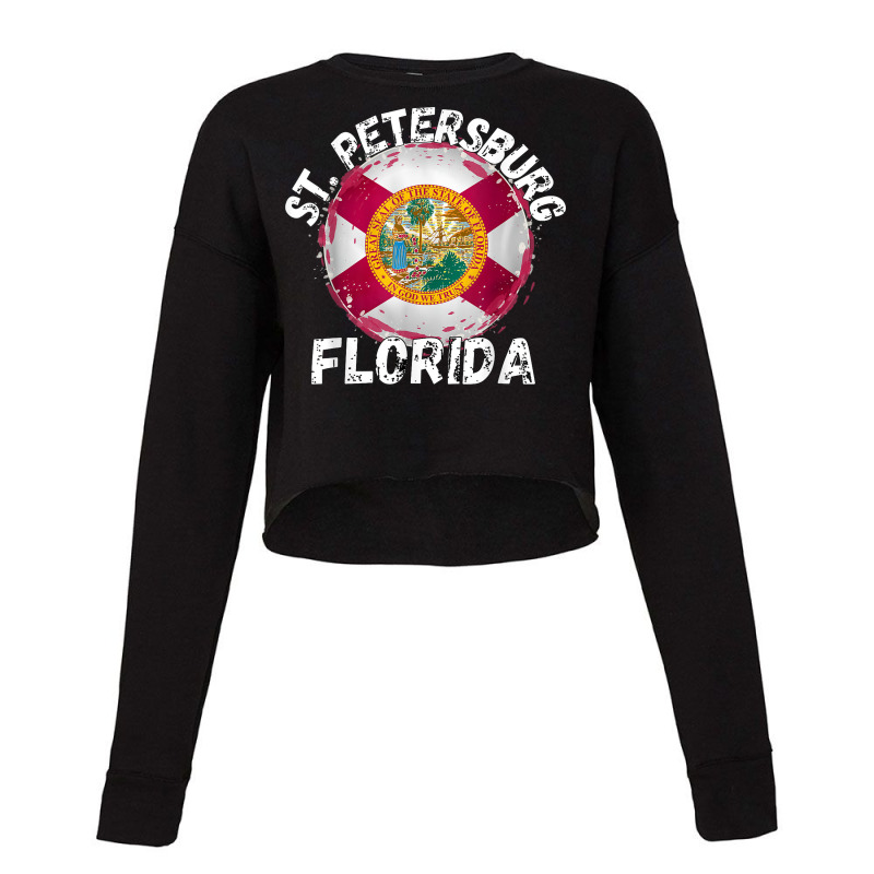 Retro St. Petersburg Florida Apparel Cropped Sweater by Fly | Artistshot