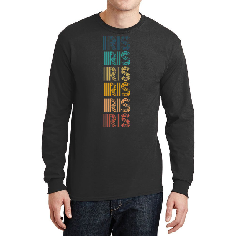 Retro Vintage Iris Classic Name Cool 80s 90s Long Sleeve Shirts | Artistshot