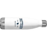 Matteson Wisconsin Wi Vintage Athletic Navy Sports Design Stainless Steel Water Bottle | Artistshot