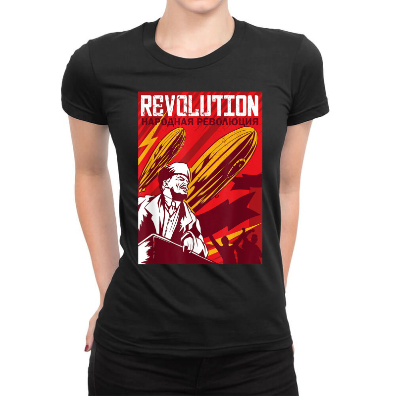 Vladimir Iljitsch Lenin Communism Communist Communist T Shirt Ladies Fitted T-Shirt by cm-arts | Artistshot