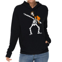 Cute Halloween Costume Dabbing Skeleton Lacrosse Sport Lover Lightweight Hoodie | Artistshot