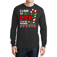 Love To Lick It In The Morning Adult Candy Cane Christmas Long Sleeve Shirts | Artistshot