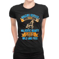 Womens Amazing Horses Truest Majestic Beauty Running Wild And Free V N Ladies Fitted T-shirt | Artistshot