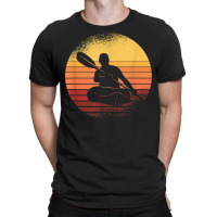 Retro Kayak Canoe Sunset Kayaking Paddling Kayaker T-shirt | Artistshot