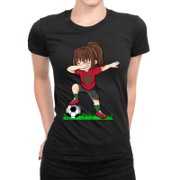 Soccer Morroco Jersey Shirt Moroccan Flag Football Girls Dab T Shirt Ladies Fitted T-shirt | Artistshot