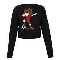 Soccer Morroco Jersey Shirt Moroccan Flag Football Girls Dab T Shirt Cropped Sweater | Artistshot